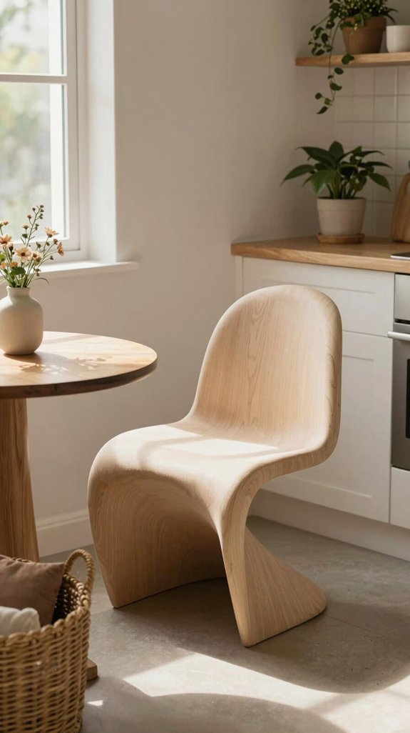 sculptural chairs enhance aesthetics