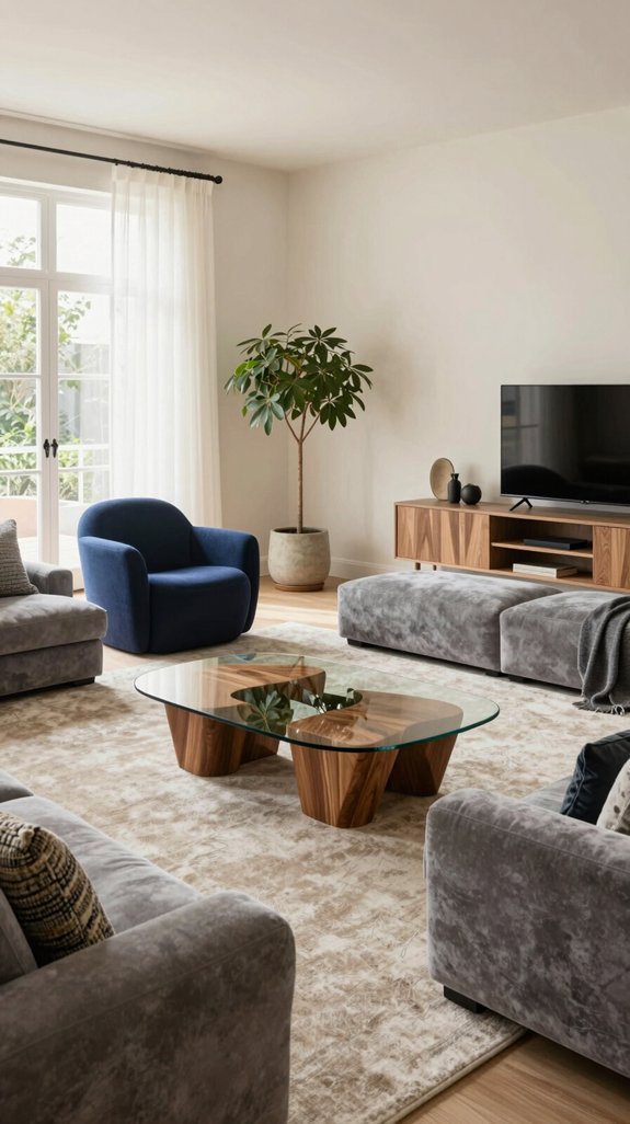 17 American Living Room Design Ideas for Comfortable Homes 6 sculptural furniture enhances aesthetics