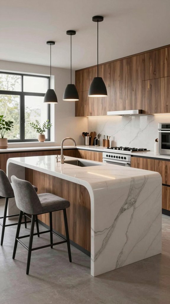 20 Kitchen Ideas Decor Lovers Will Adore 3 sculptural islands as centerpieces