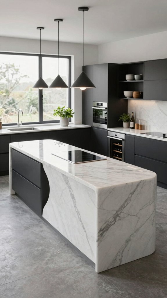 25 Modern Kitchen Ideas for a Sleek Contemporary Look 13 sculptural kitchen island designs