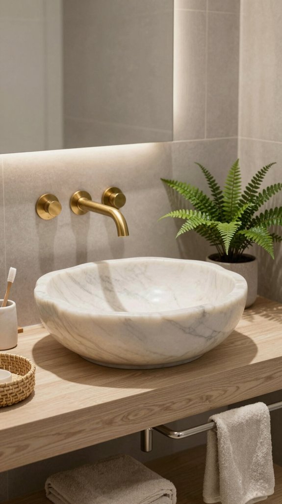 25 Bathroom Accessories Ideas That Elevate Your Decor 4 sculptural sink bowls elegance