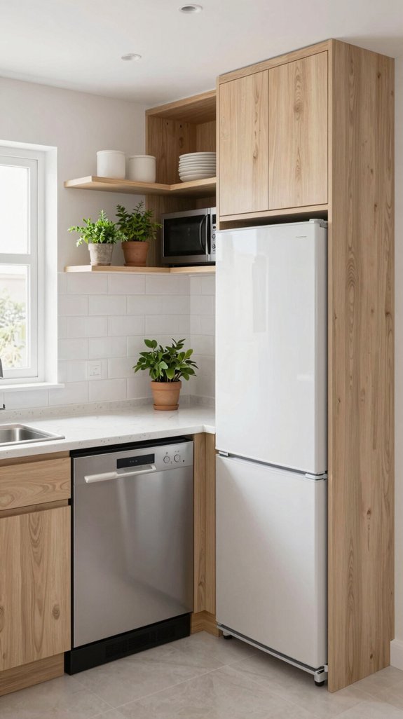 19 Tiny Kitchen Ideas That Feel Surprisingly Spacious 11 seamless built in appliance integration
