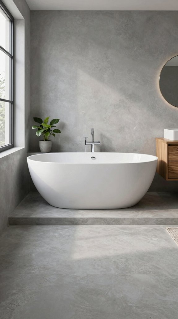 seamless contemporary bathroom surfaces