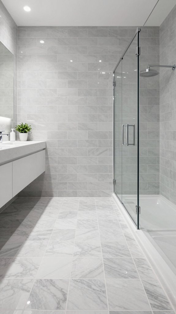 24 Bathroom Tiles Ideas for Stunning Floors and Walls 24 seamless grout enhances bathrooms