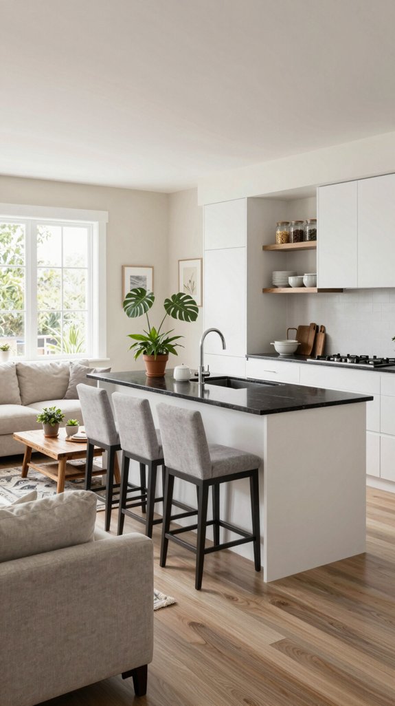 seamless open kitchen designs