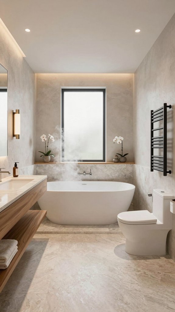19 Spa Bathroom Ideas to Create a Relaxing Retreat 2 seamless spa bathroom design