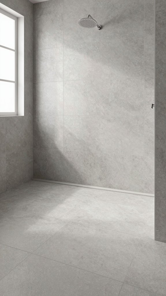 seamless tile bathroom design
