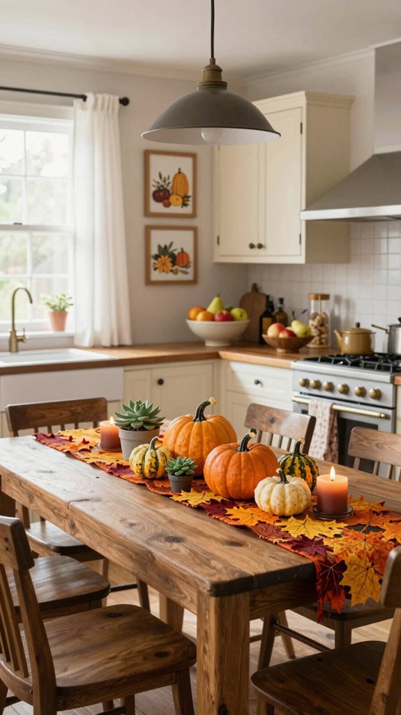 seasonal decor enhances kitchen warmth
