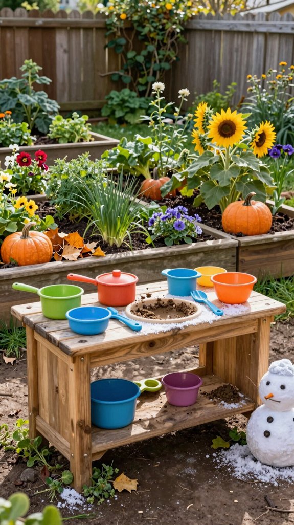 seasonal mud kitchen adaptations