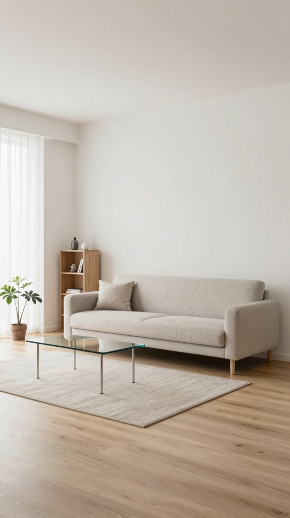 serene minimalist living space