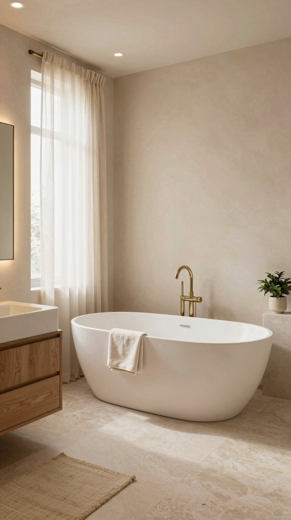 serene spa like bathroom design