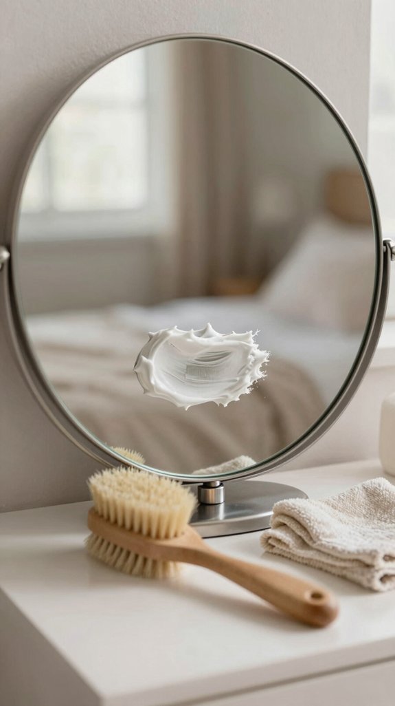 Mirror Cleaning Tips for a Spotless Bedroom 14 shaving cream mirror polish