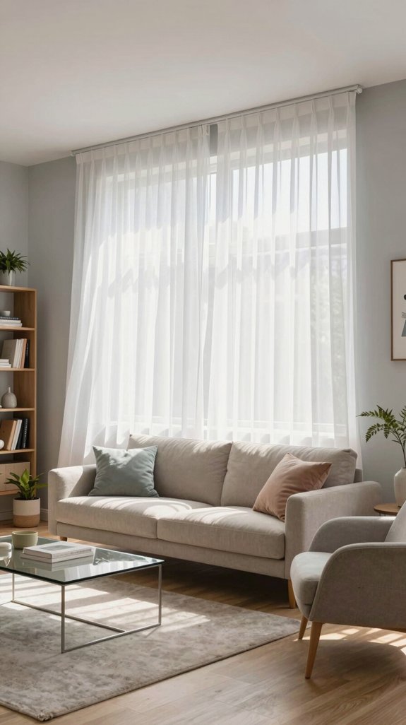 sheer curtains enhance natural light