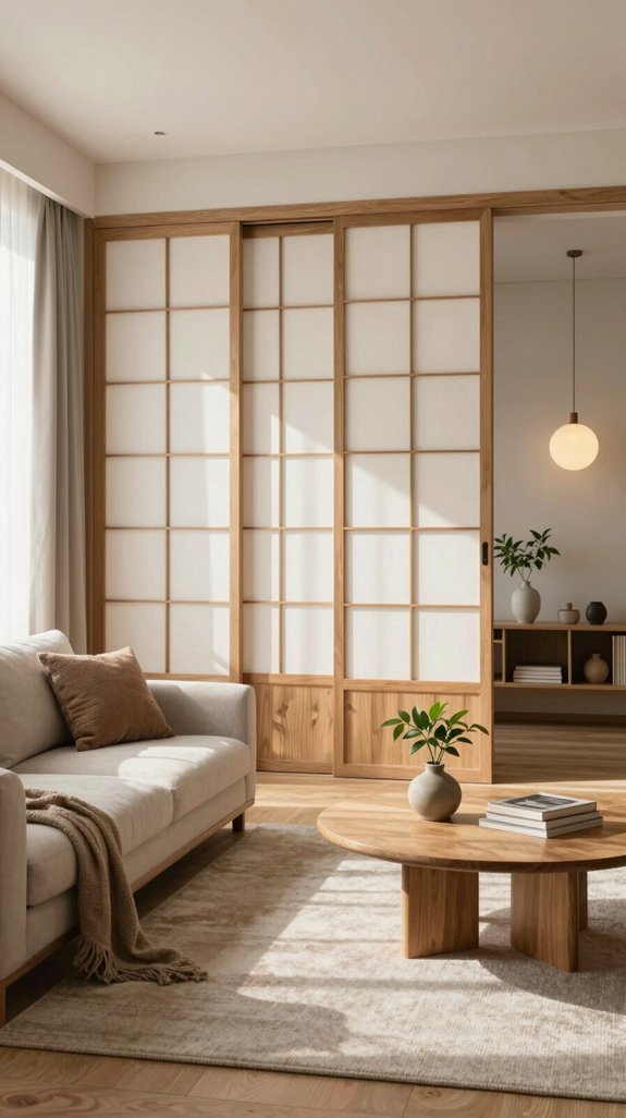 shoji screens enhance privacy beautifully