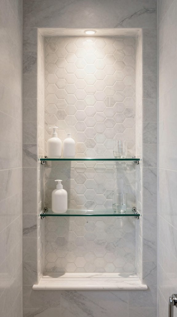 shower niche installation process