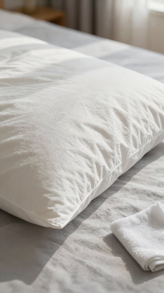 simple bedroom pillow cleaning