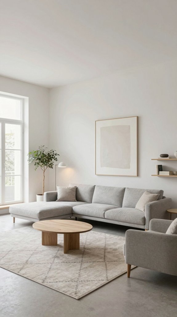simple minimalist living rooms