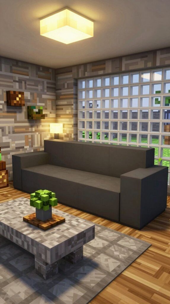 15 Minecraft Living Room Design Ideas for Creative Builds - Home Stylistica
