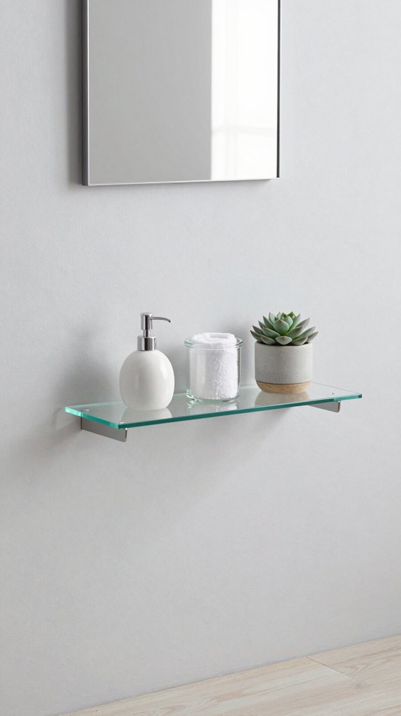 sleek glass shelving solutions