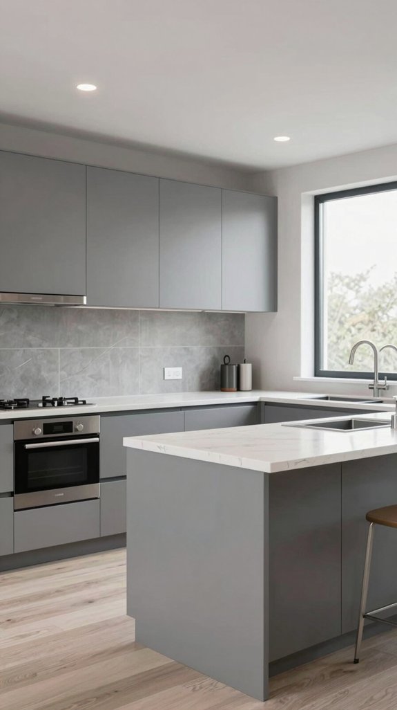 sleek handle free cabinet designs
