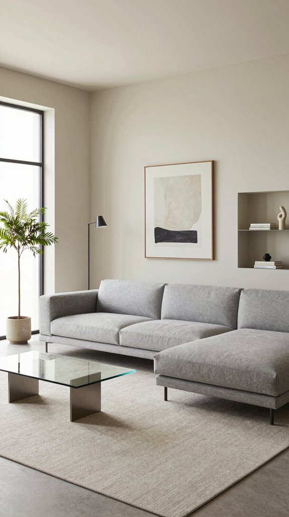 sleek low profile furniture selection