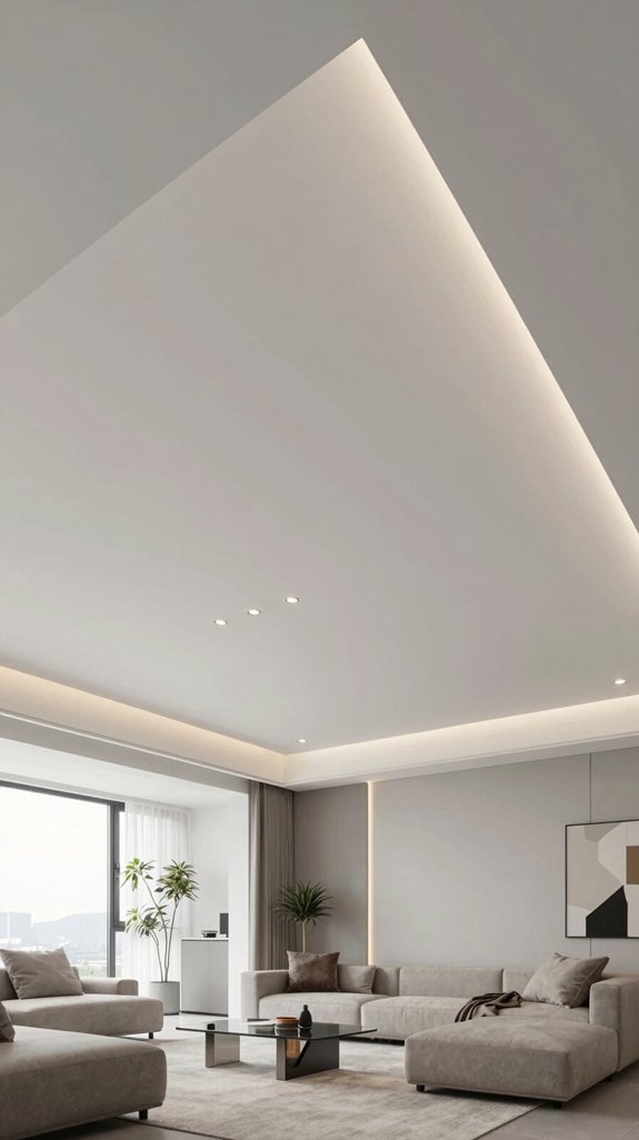 17 Living Room False Ceiling Design Ideas for Modern Homes 3 sleek minimalist ceiling design