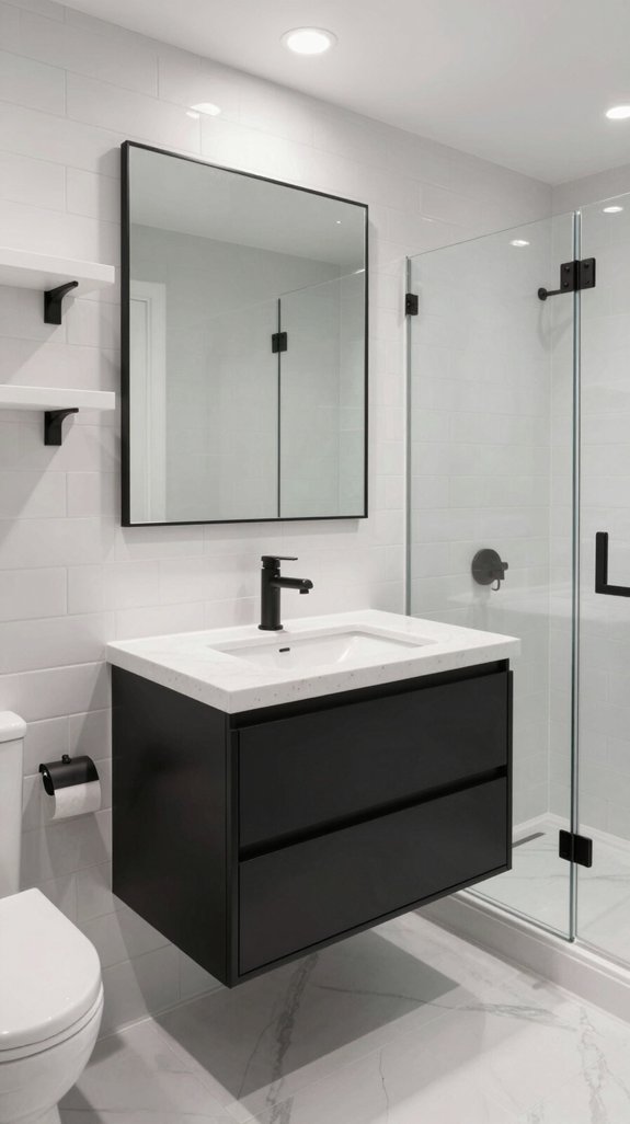 sleek modern bathroom design
