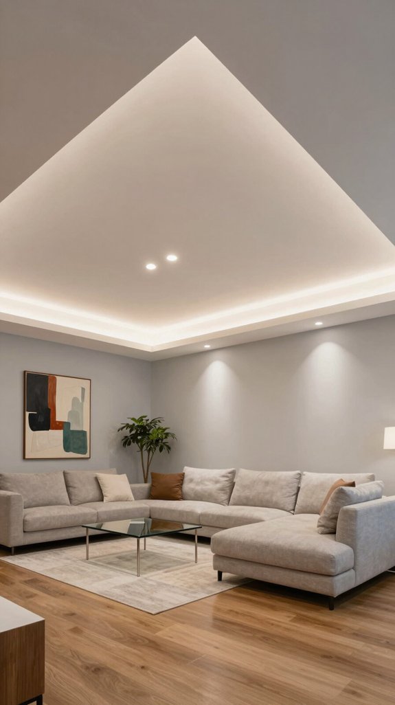 17 Living Room False Ceiling Design Ideas for Modern Homes 17 sleek recessed lighting solution