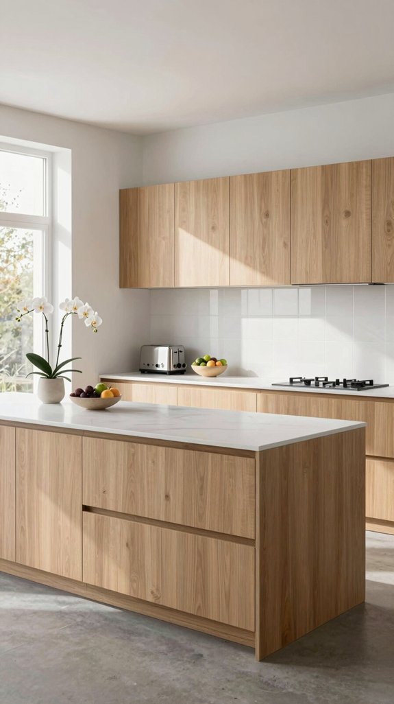 15 Kitchen Platform Ideas for a Sleek Finish 5 sleek slab front cabinet design