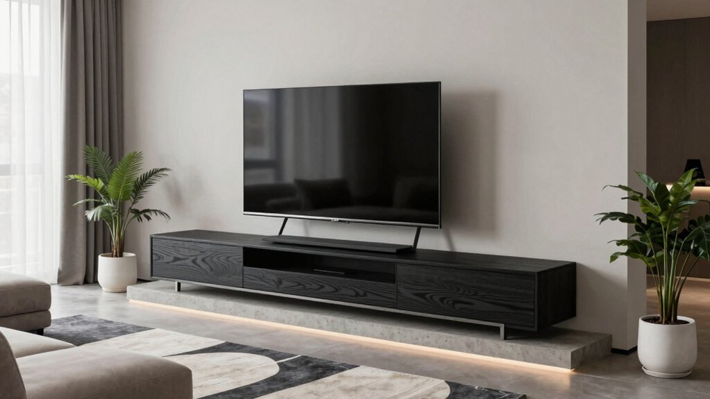 sleek space saving tv cabinets
