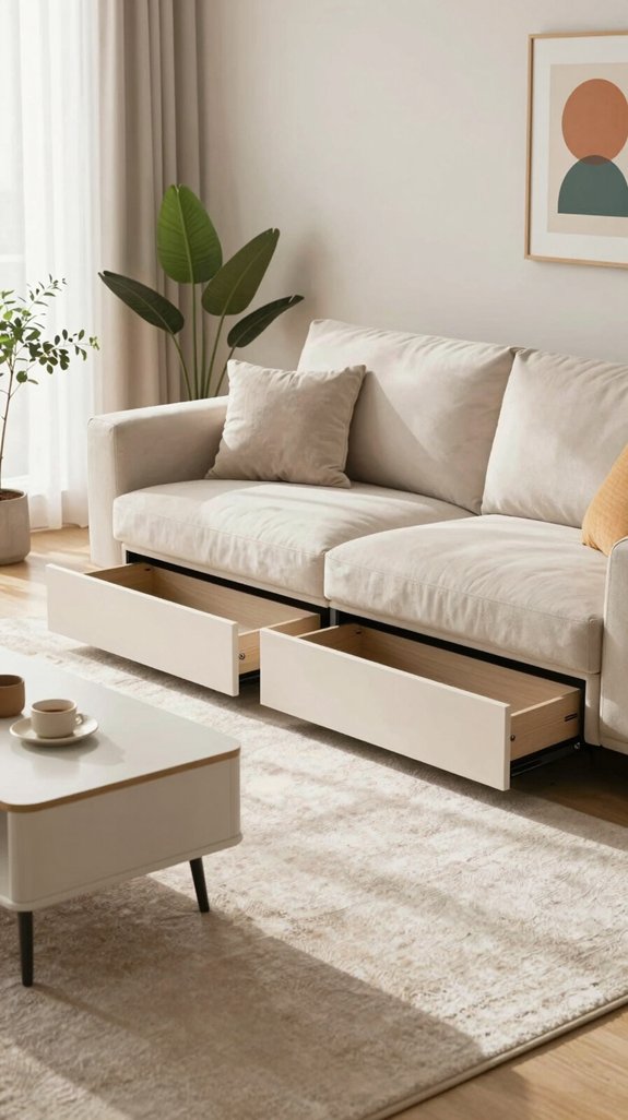 sliding drawers for storage