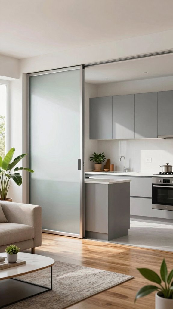 15 Open Kitchen Partition Ideas for Modern Homes 8 sliding panels for flexibility