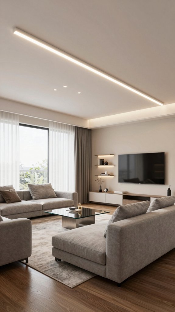 11 Profile Light Ceiling Design Ideas for Living Rooms 11 smart energy efficient lighting integration
