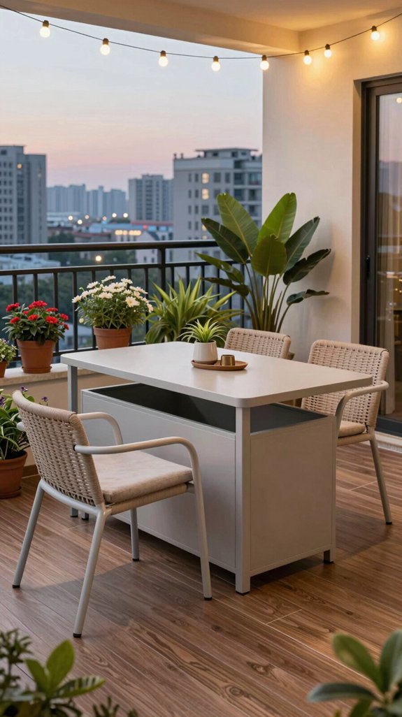 smart storage enhances balconies