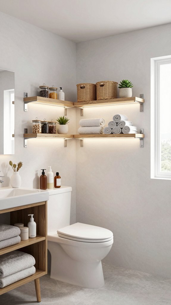 smart storage for small bathrooms