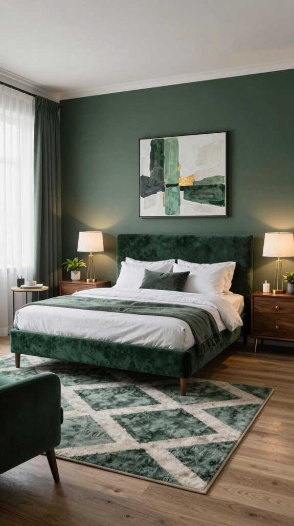 sophisticated dark green elegance