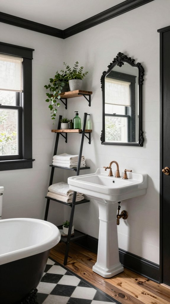 24 Farmhouse Bathroom Ideas With Rustic Charm 25 sophisticated farmhouse bathroom palette