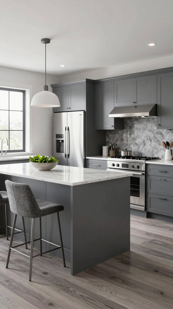 sophisticated gray kitchen designs