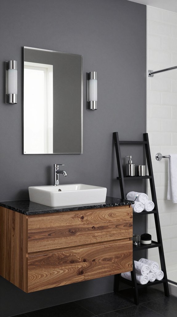 22 Black and White Bathroom Ideas for Timeless Contrast 20 sophisticated layering of materials