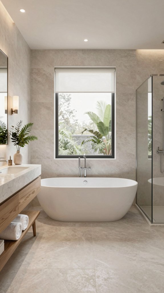 spa inspired primary bathroom designs