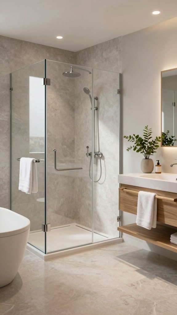 spa like seamless wet room