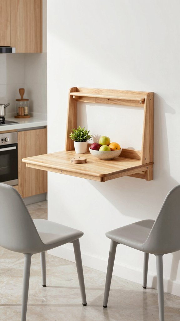 18 Small Kitchen Table Ideas for Compact Dining 13 space efficient wall mounted tables