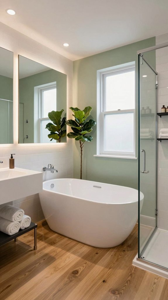 spacious small bathroom designs