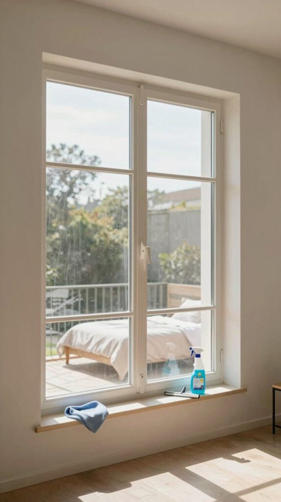 sparkling bedroom window cleaning