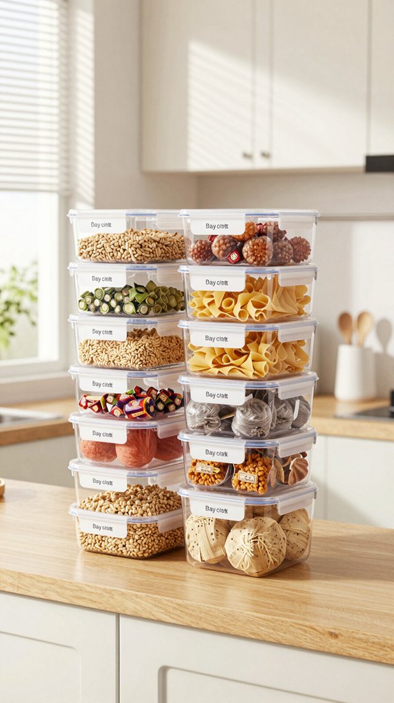 stackable containers maximize organization