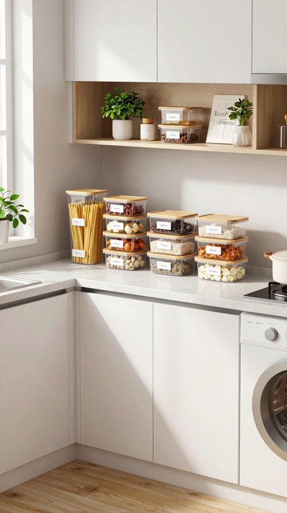stackable containers maximize space