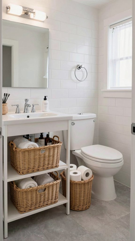 stacked baskets for storage
