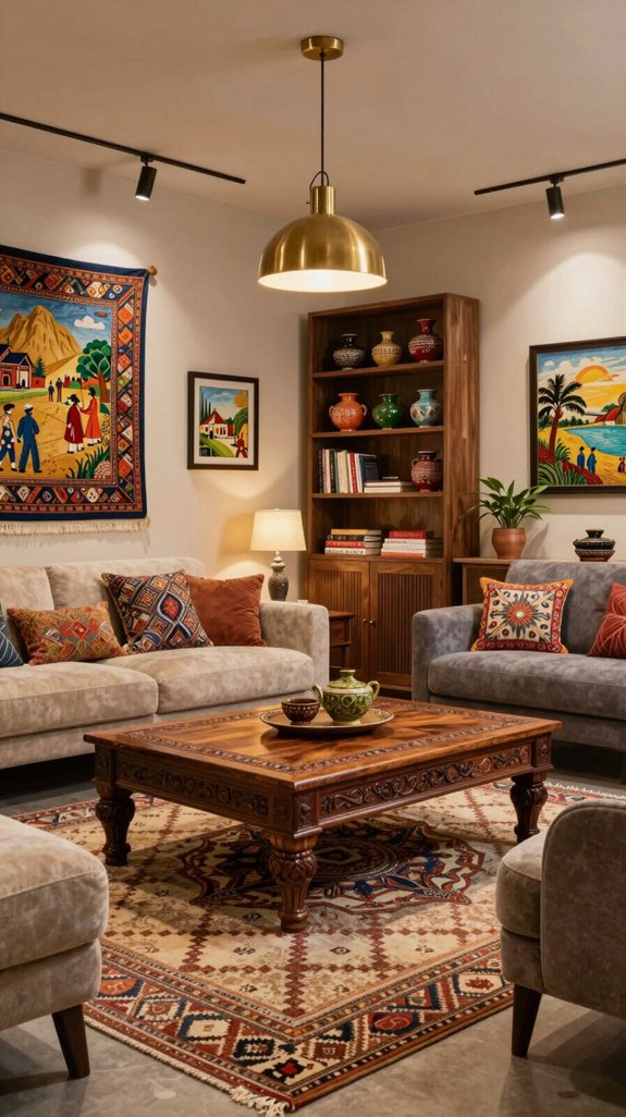 statement wooden furniture accents