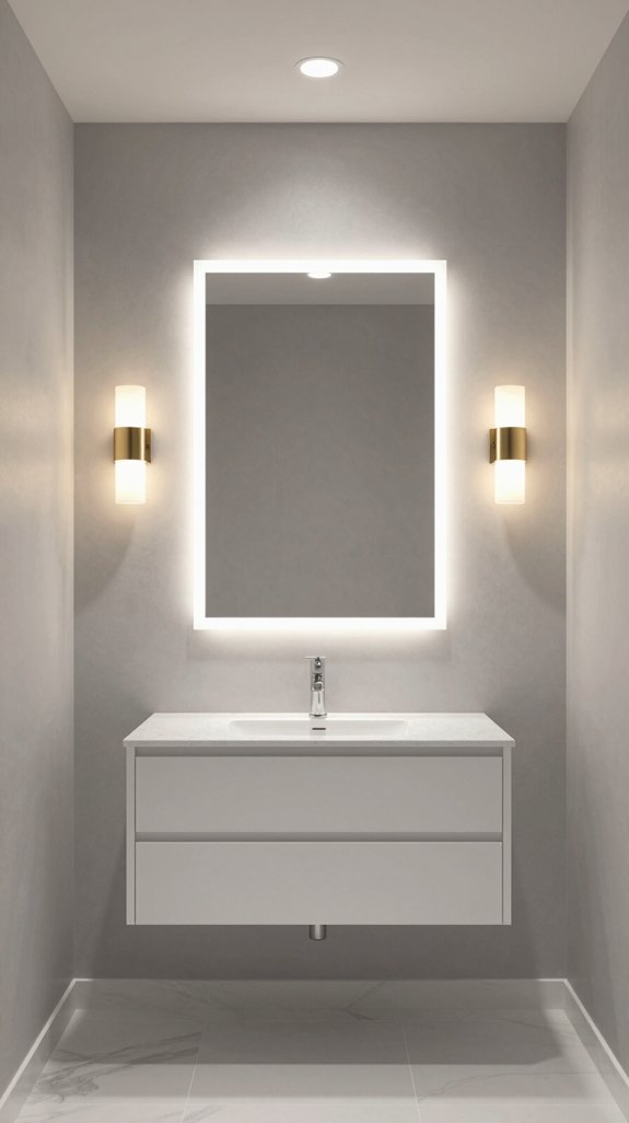 15 Bloxburg Bathroom Ideas to Build a Dream Layout 15 strategic lighting and mirrors