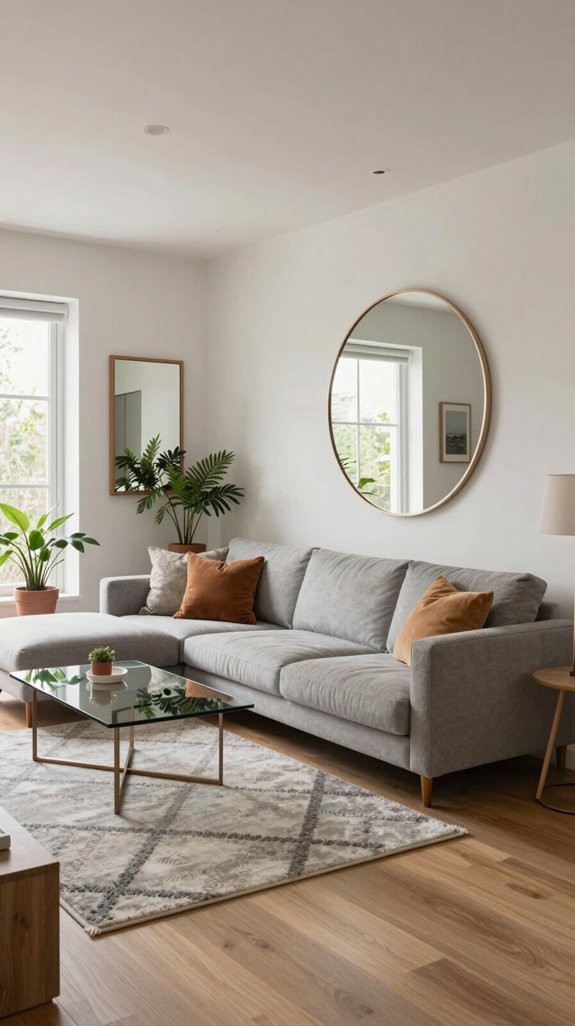 strategic mirror placement enhances space